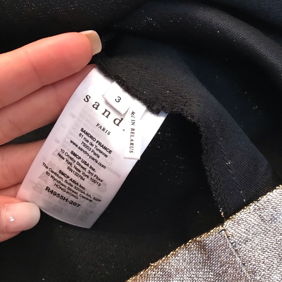 SANDRO Off-The-Shoulder Brocade Dress - Picture 8 of 8